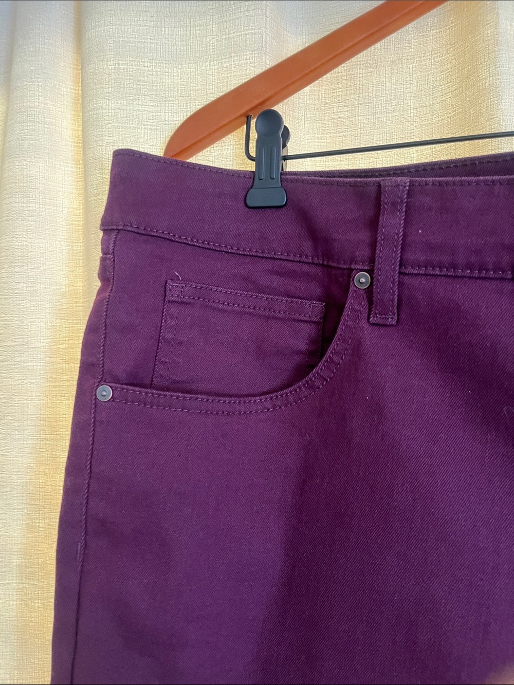 Women’s Terra & Sky Deep Plum Skinny Jeans - Picture 4 of 7